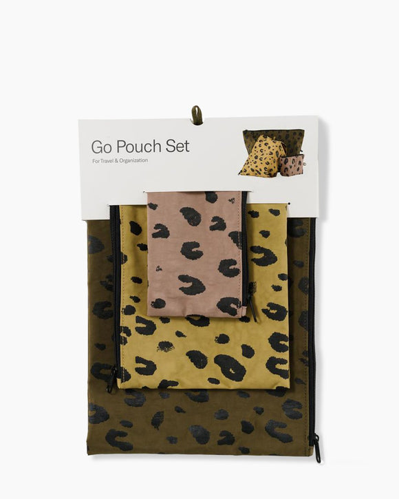 Baggu Go Pouch Set - Leopard