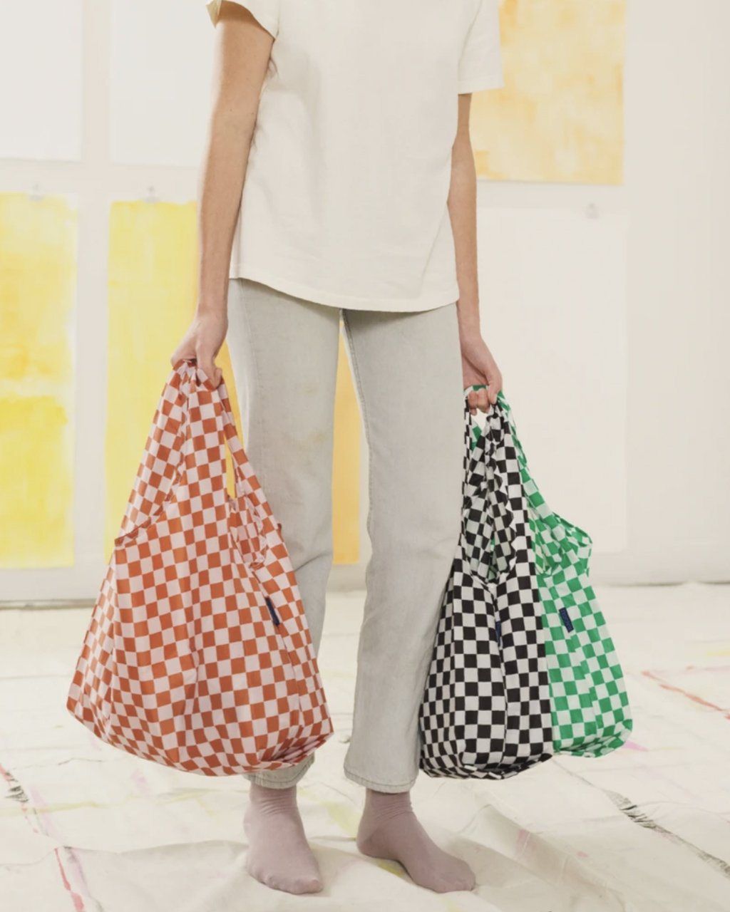 checkered baggu