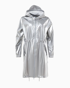 RAINS Long W Jacket - Silver